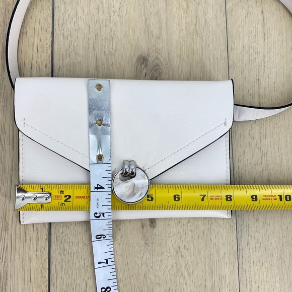Zara Ecru Envelope Belt Bag With Mother Of Pearl Detail - Picture 6 of 7